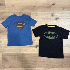 Old Navy Blue Superman & Black Batman Kids Tees